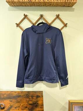 Jordan Brand Father Day Blue Lions Therma-FIT Pullover Hoodie Navy Blue